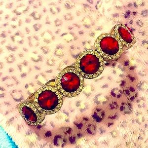 Red rhinestone Crystal bling sparkly bracelet